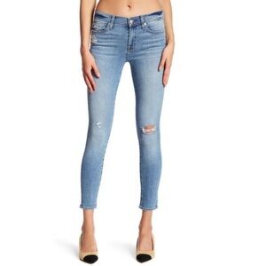7 for all Mankind Gwenevere Distressed Skinny Jeans Size 27
